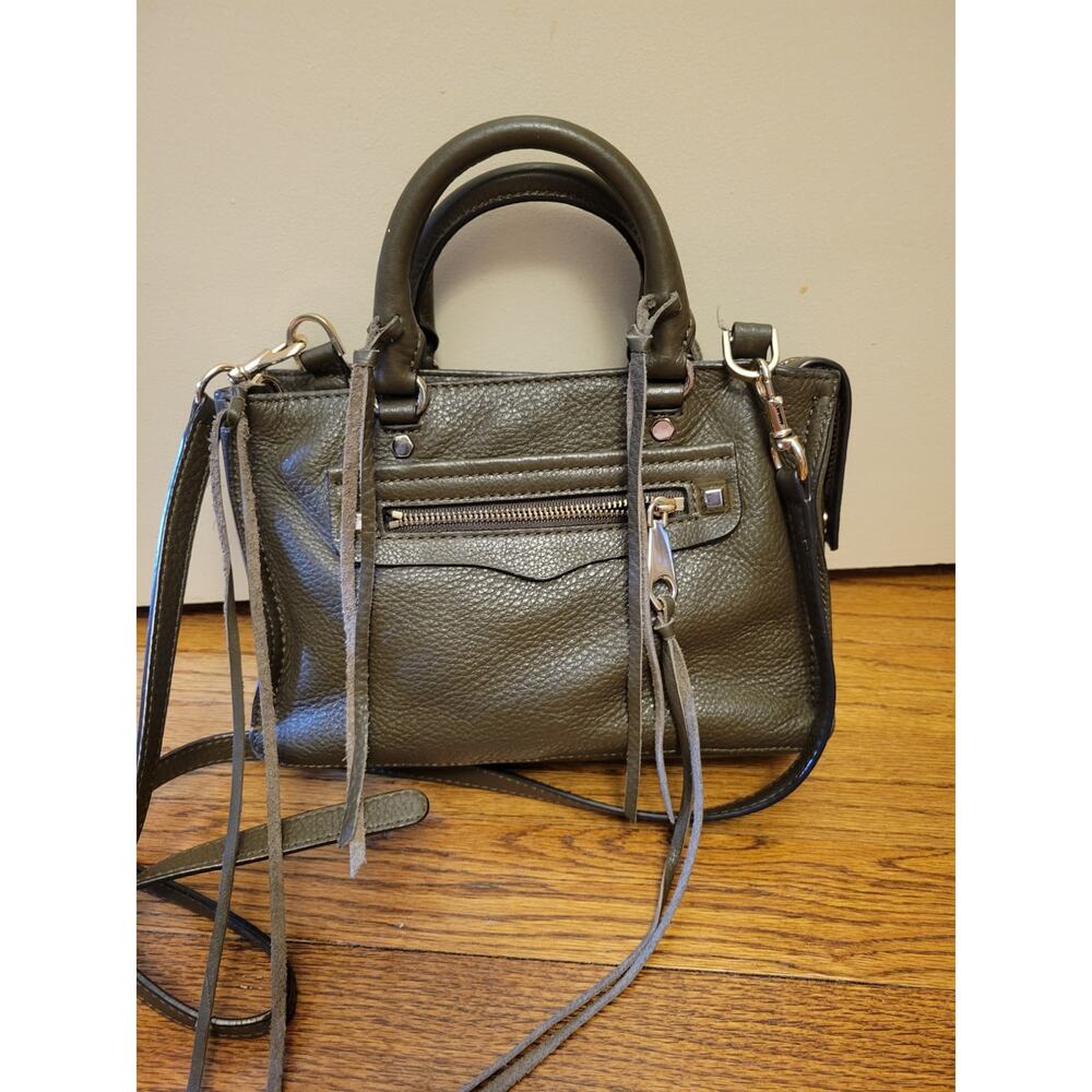 Rebecca Minkoff Olive Green Micro Regan Satchel Crossbody Bag